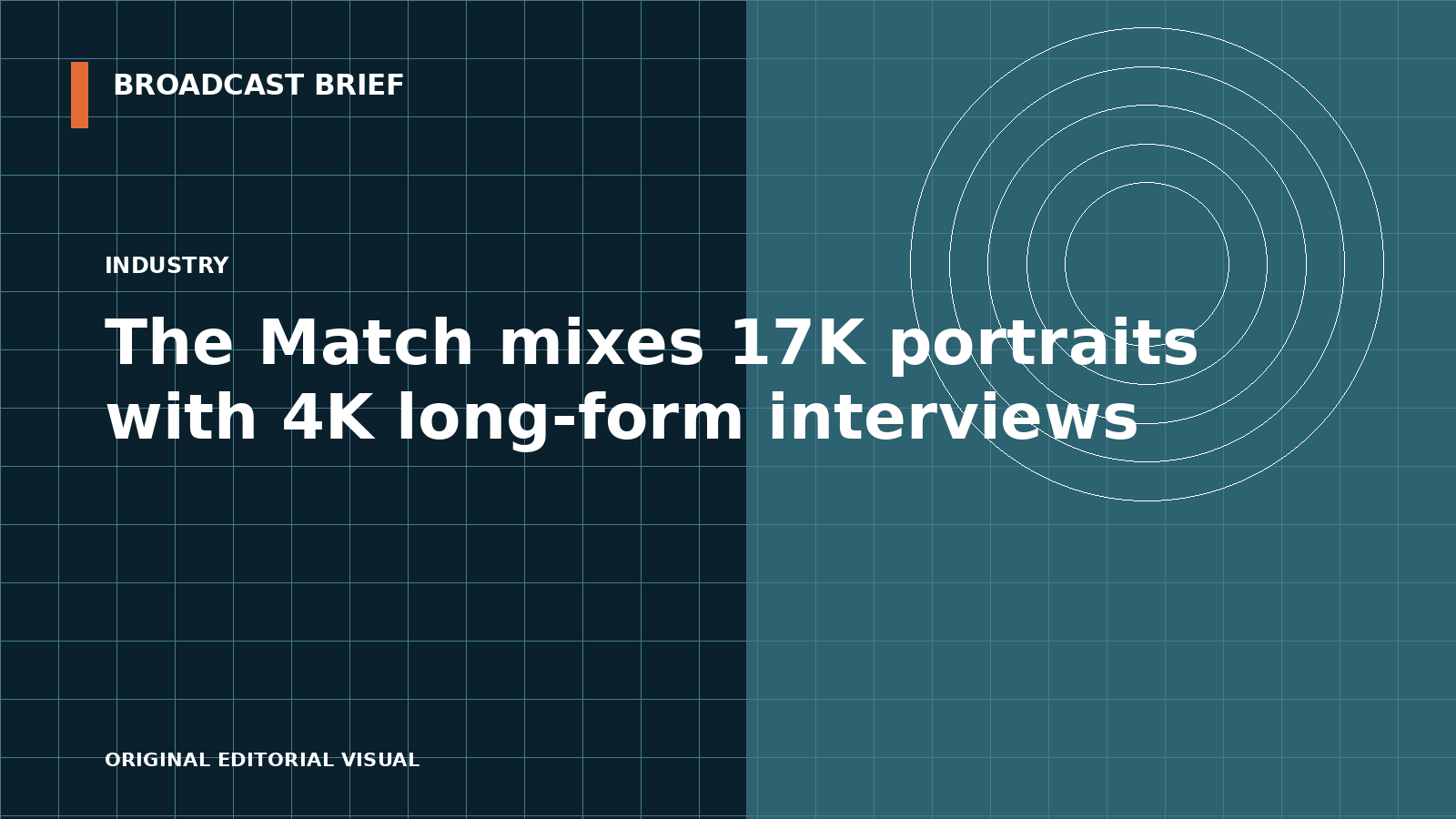 Editorial illustration for The Match mixes 17K portraits with 4K long-form interviews