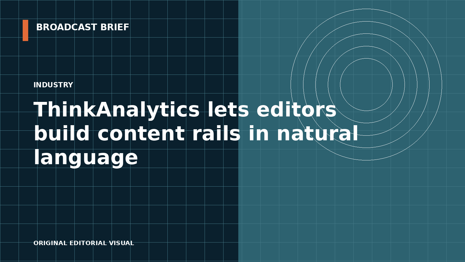 Editorial illustration for ThinkAnalytics lets editors build content rails in natural language