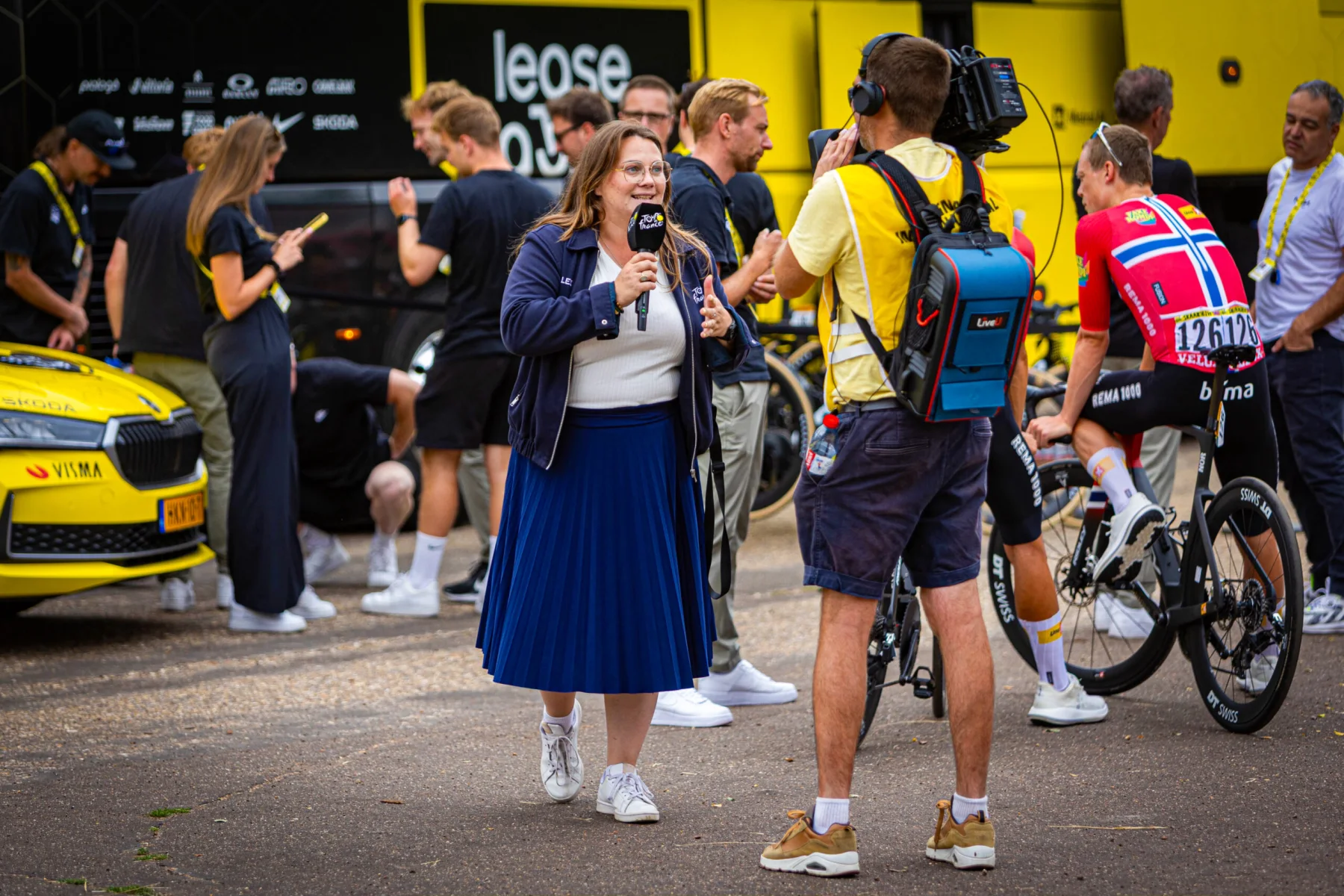 Source image for Tour de France field team covers starts on public 4G and 5G