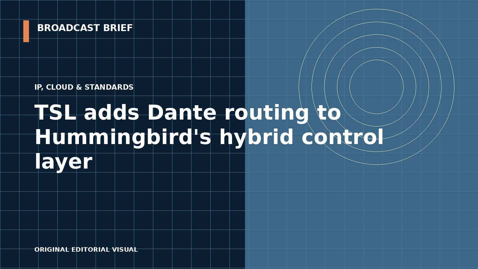 Editorial illustration for TSL adds Dante routing to Hummingbird's hybrid control layer