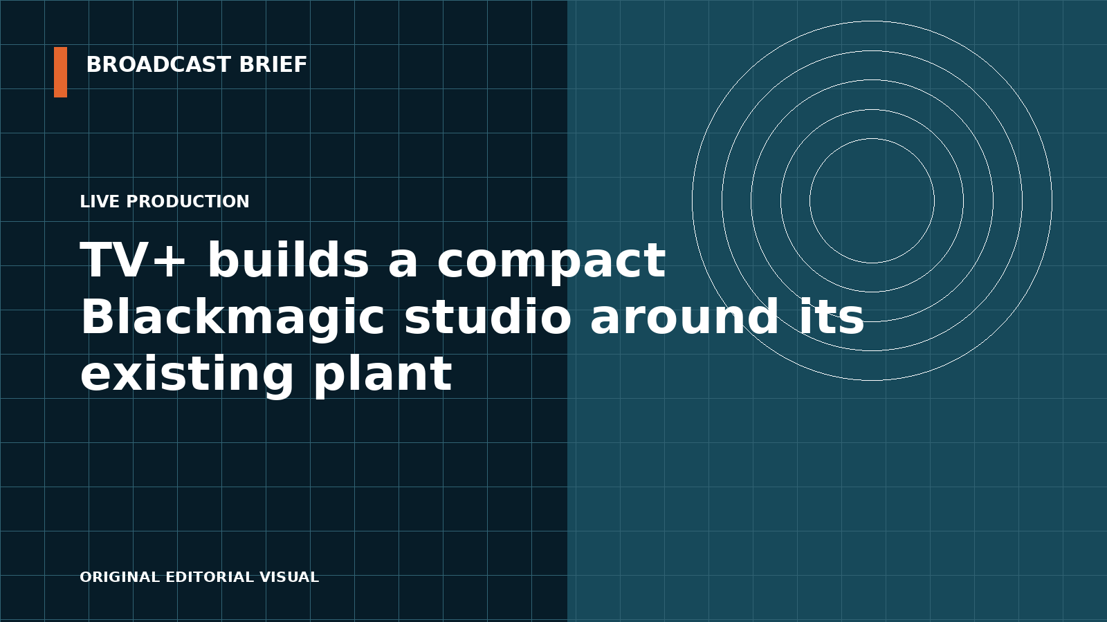 Editorial illustration for TV+ builds a compact Blackmagic studio around its existing plant