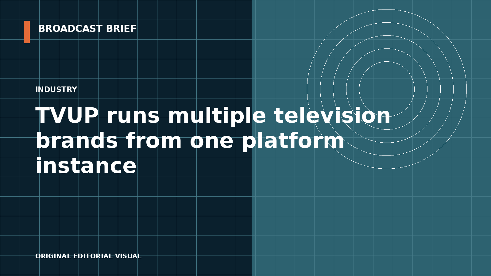 Editorial illustration for TVUP runs multiple television brands from one platform instance