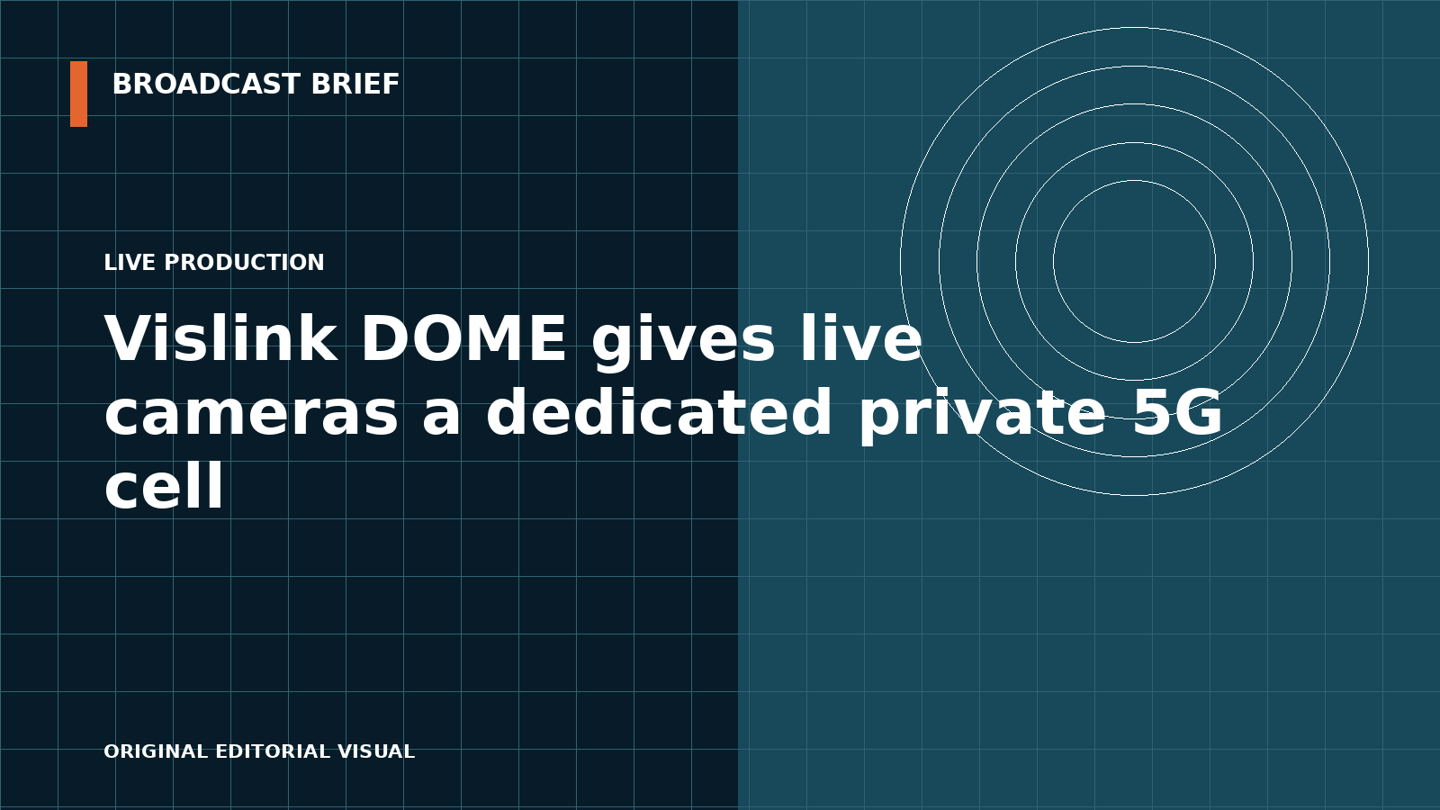 Editorial illustration for Vislink DOME gives live cameras a dedicated private 5G cell