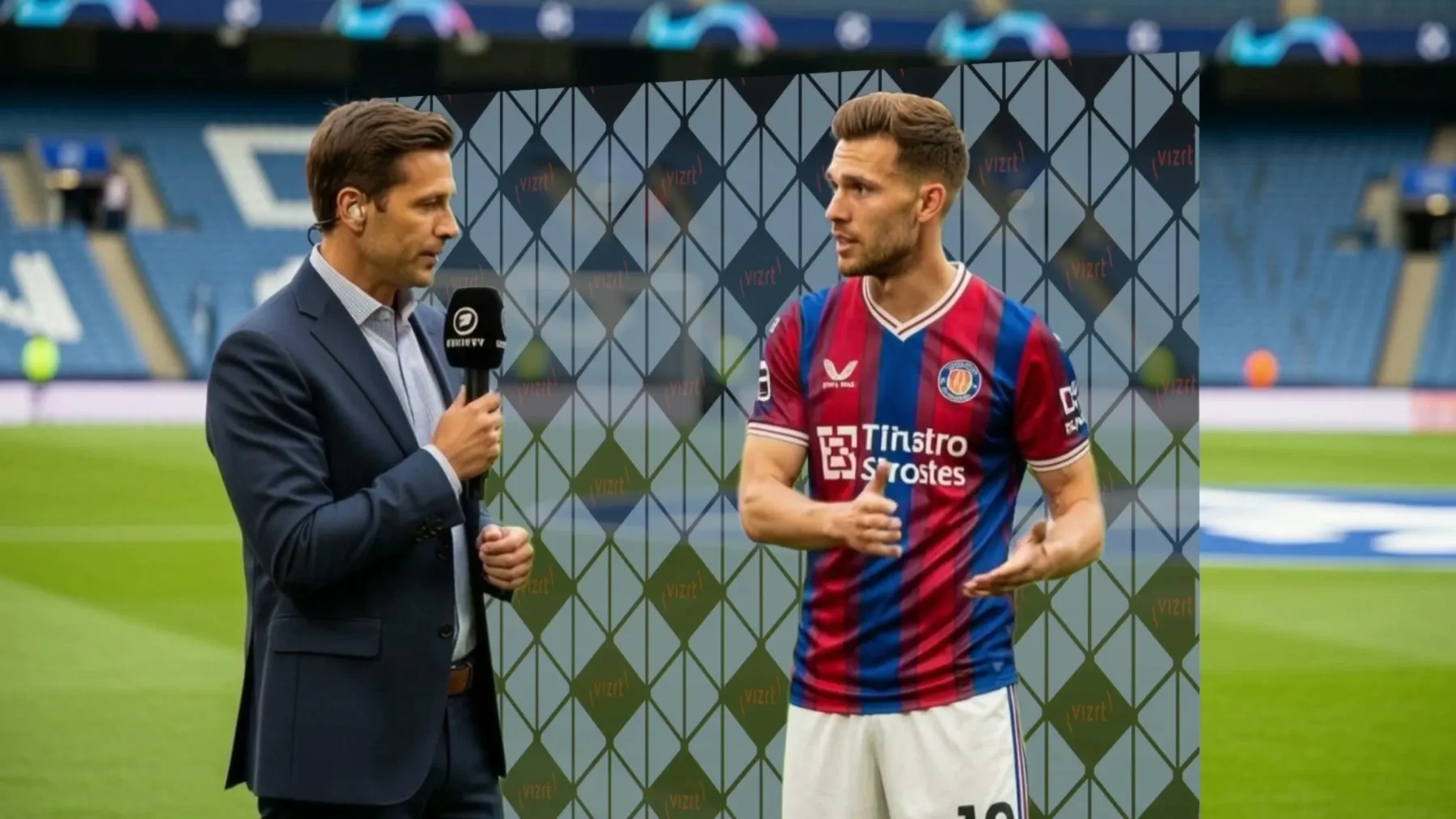 Source image for Vizrt AI Keyer removes green screens from real-time presenter compositing