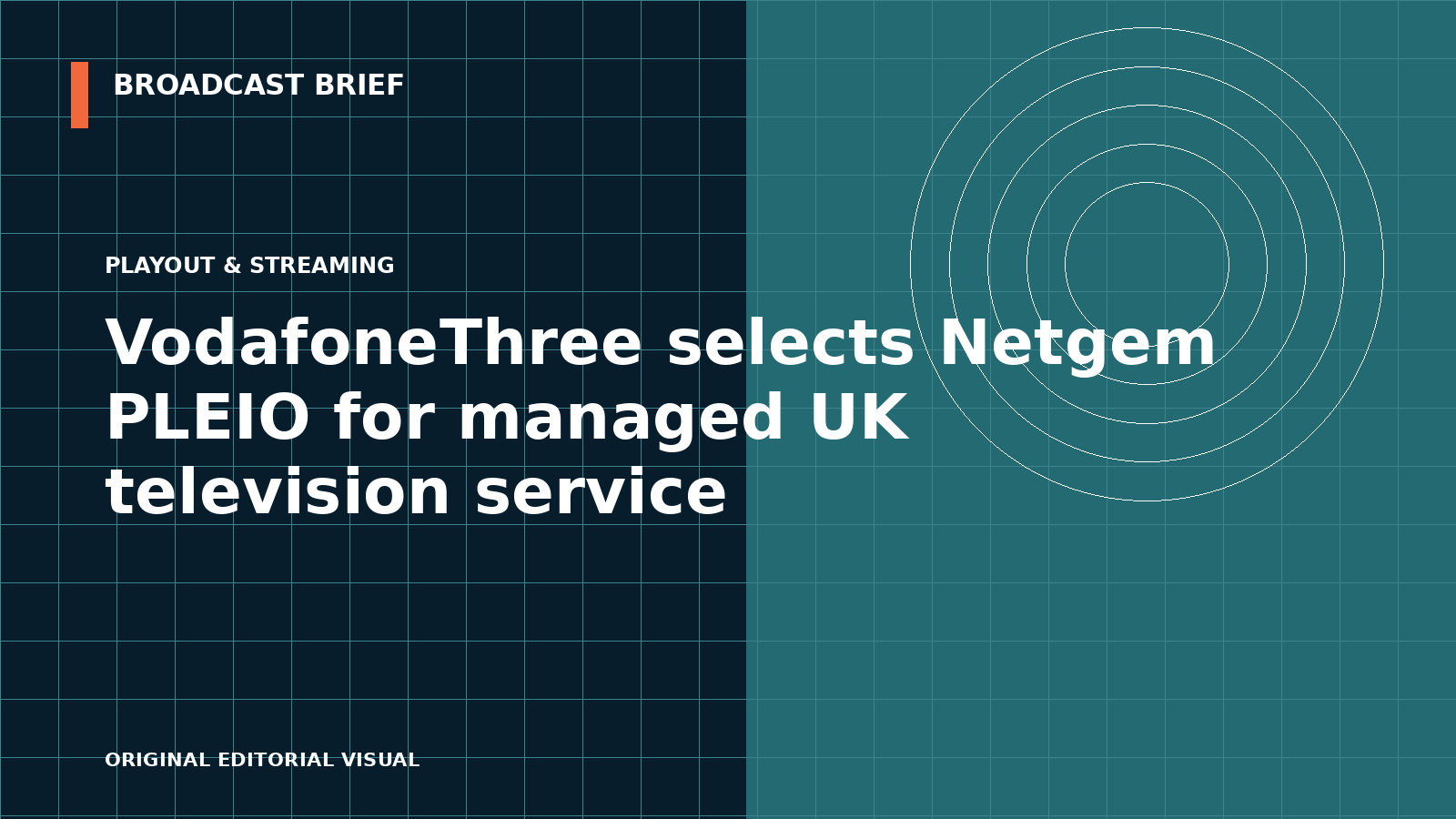 Editorial illustration for VodafoneThree selects Netgem PLEIO for managed UK television service