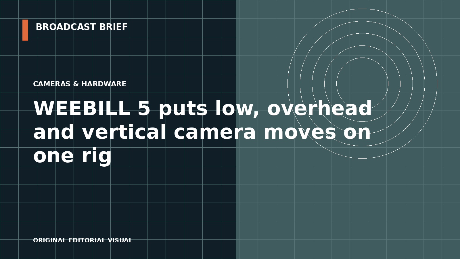 Editorial illustration for WEEBILL 5 puts low, overhead and vertical camera moves on one rig