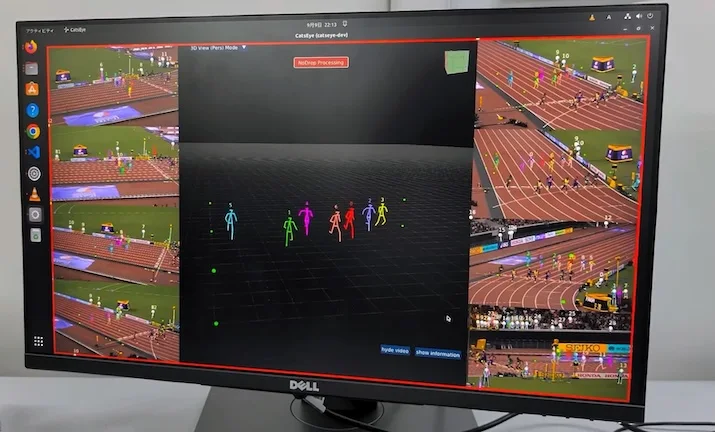 Source image for World Athletics renders sprint finishes from tracking data in under a minute