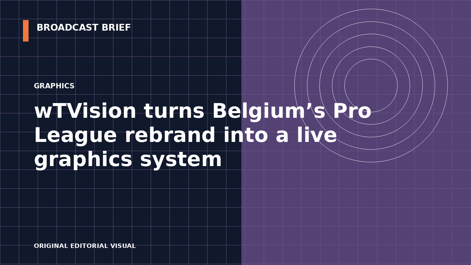 Editorial illustration for wTVision turns Belgium’s Pro League rebrand into a live graphics system