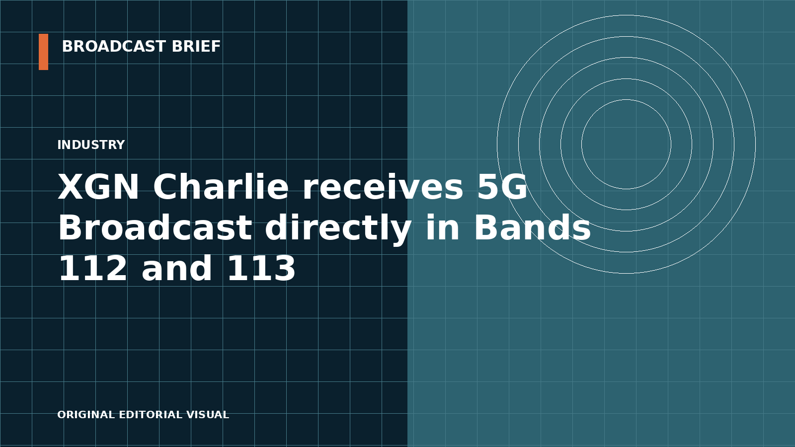 Editorial illustration for XGN Charlie receives 5G Broadcast directly in Bands 112 and 113