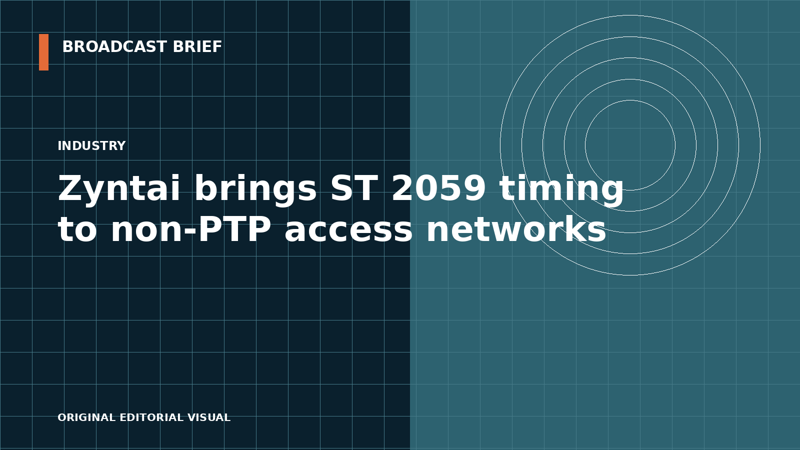 Editorial illustration for Zyntai brings ST 2059 timing to non-PTP access networks